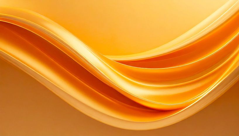 Yellow Gold Colours Fabric by Mustafa Kurnaz