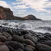 Madeira stenen strand met kliffen van Jens Sessler
