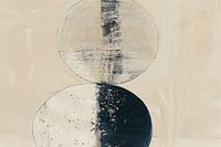 Modern and abstract minimalism in wabi-sabi style