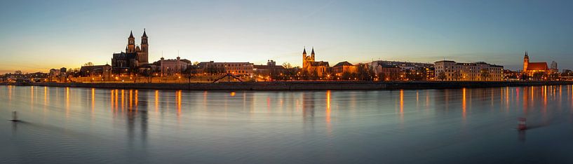 Magdeburg Skyline Panorama von Frank Herrmann