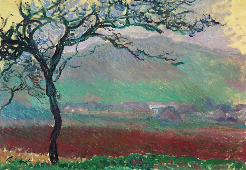 Claude Monet,Landscape in Giverny, 1887 by finemasterpiece