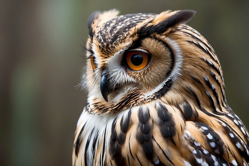 Belle photo en gros plan d'un hibou par Art & Soul Creations