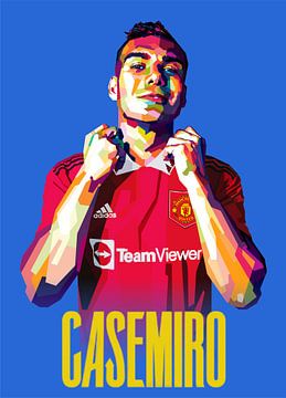 Casemiro Manchester United WPAP van Awang WPAP Pop Art