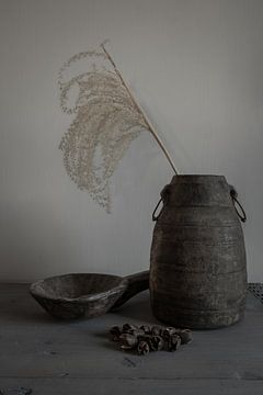 Nature morte rurale avec des graminées ornementales sur Mayra Fotografie