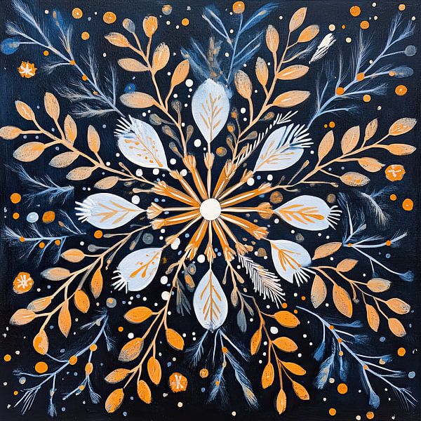 Winterblätter | Wintersymmetrie von Wunderbare Kunst