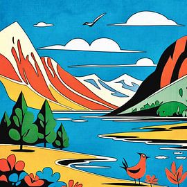 Fjords in Norway, motif 2 by zam art