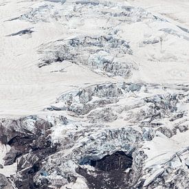 Abstracte foto van een gletsjer op Mount Rainier (2) van Heidi Bol
