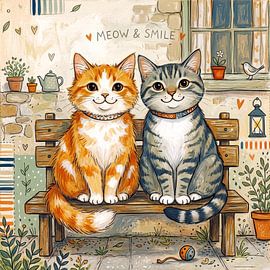 Meow and smile by Jutta Maria Pusl