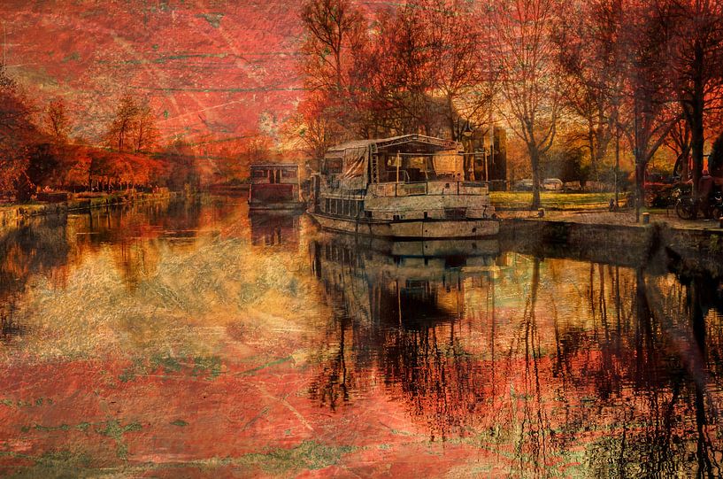 Bateau sur la Ruhr par Dieter Walther