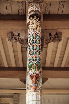 Geschnitzte Säule des Swaminarayan-Tempels von Frank Photos