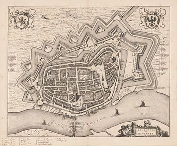 Plattegrond van Deventer uit 1657