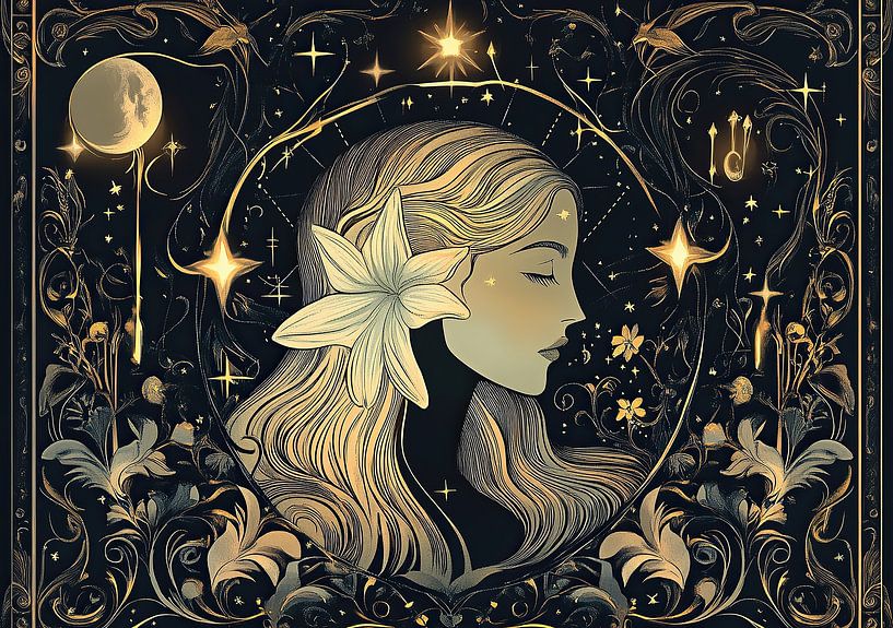 Constellation de la Vierge &quot;Harmonie céleste : la constellation de la Vierge&amp;quot ; par Niklas Maximilian