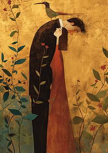 Peinture romantique | Étreinte éternelle