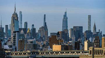 New York Uitzicht vanaf de Brooklyn Bridge van Kurt Krause