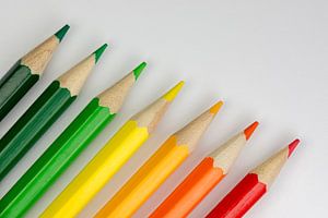 Conceptuele kleurpotloden als energielabel kleuren