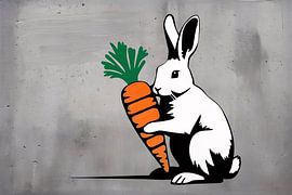 Kaninchen mit Karotte Illustration von Imperial Art House