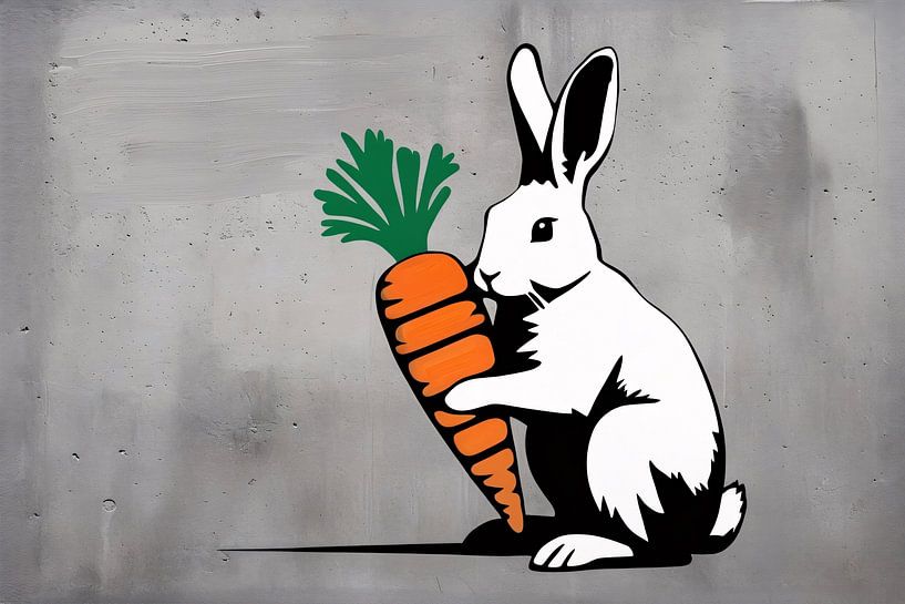 Rabbit with carrot illustration by Imperial Art House