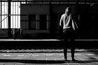 Waiting for the train