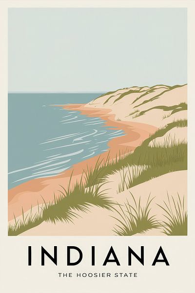 Indiana by Poster Art Shop