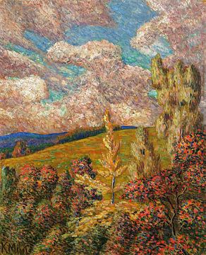 Konrad Mägi - Landschap (tussen 1908 en 1910) van Peter Balan