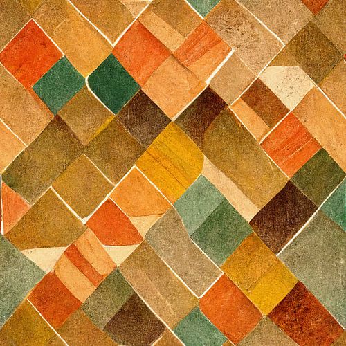 Art Deco Pattern with Earth colors #IX
