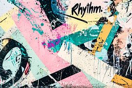 Buntes abstraktes Straßenkunstdesign von Art & Soul Creations