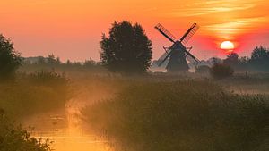 Noordermolen, Noorddijk, Groningen, Nederland van Henk Meijer Photography