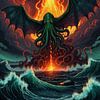 Cthulhu erhebt sich aus dem Meer von MIROKKU