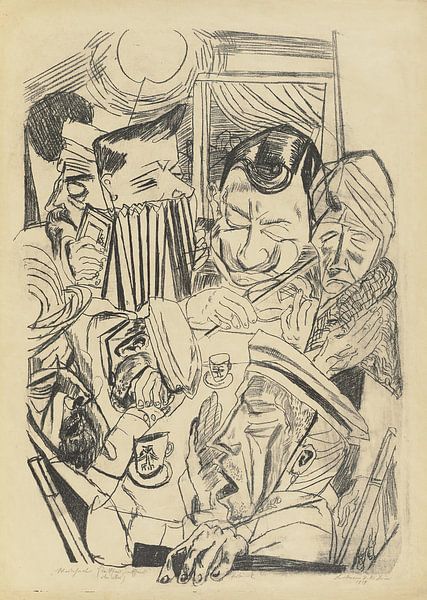 Max Beckmann - The patriotic song (1919) by Peter Balan