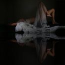 Naked man with mirroring and mosquito net. Title: reflection of the soul by Cor Heijnen thumbnail