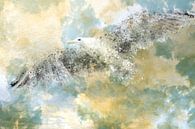 Digital-Art Vanishing Seagull by Melanie Viola thumbnail