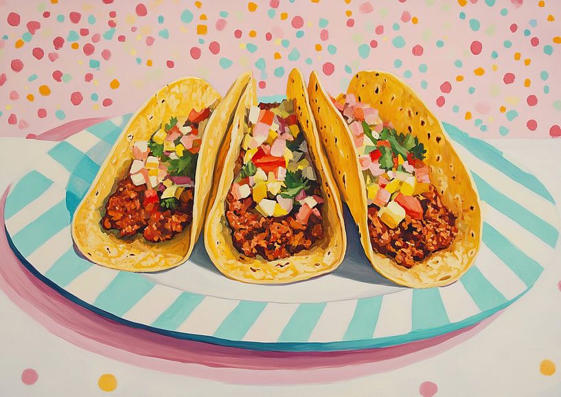 Colourful Mexican Meal by Wonderful Art