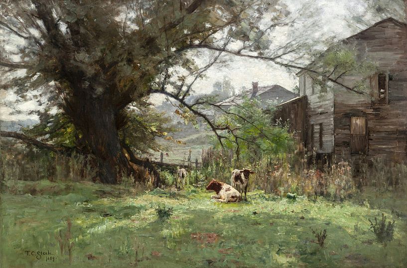 Matin - Le vieux moulin de Schofield, Theodore Clement Steele par Des maîtres magistraux