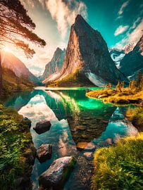 Landscape with mountains