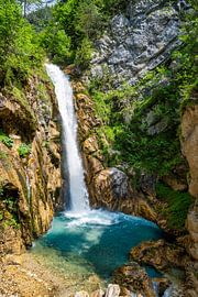 A view of the Tschaukofall waterfall in Austria by Andreas Völkel