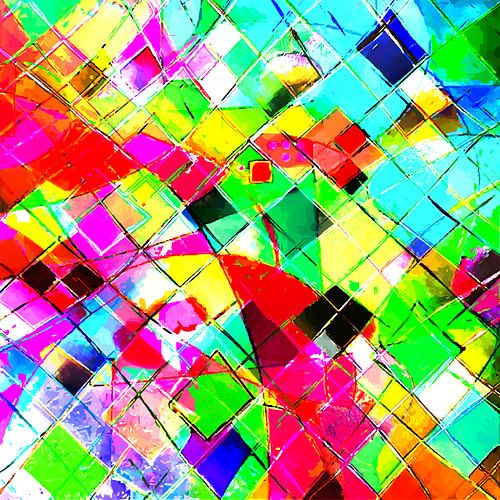 Modern, Abstract Digitaal Kunstwerk  Vormen en Lijnen