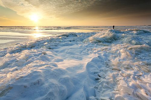 IJzige zonsondergang