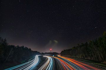 Autobahn bei Nacht von Christian Möller Jork