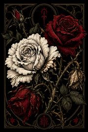 Dunkle botanische Roseneleganz von irgian firmansyah