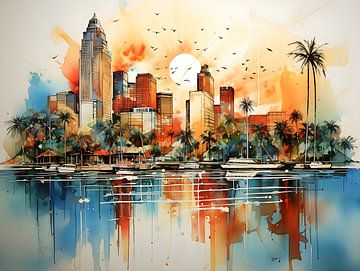 Miami Skizze von PixelPrestige