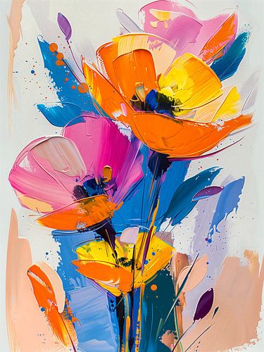 Moderne abstracte bloemen