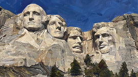Die Präsidenten am Mount Rushmore