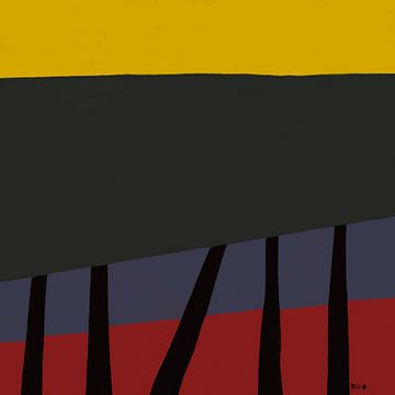 5 trees in a row von Martin Groenhout