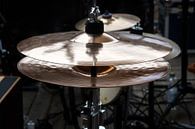 hi-hat on stage, combination cymbal in a percussion drum kit for pop, rock, jazz, folk music and mor by Maren Winter thumbnail