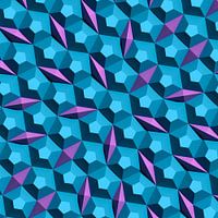 Mosaic in blue and purple