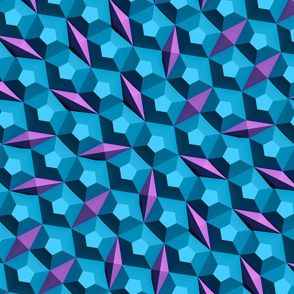 Mosaik in blau und violett von Andree Jakobson
