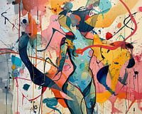 Art urbain abstrait - Explosion de mouvement