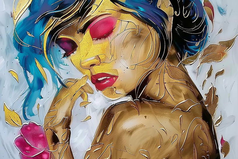 absurde moderne portrait abstrait femme par Egon Zitter