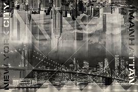 Modern Art MANHATTAN SKYLINES | Vintage sur Melanie Viola