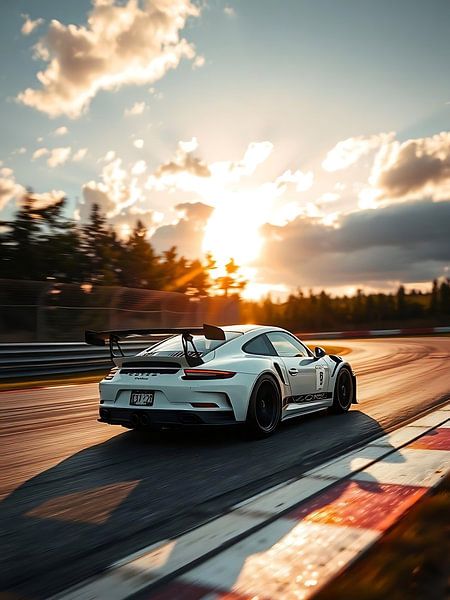 Porsche 911 GT3 RS Weißer Sonnenuntergang von MIROKKU